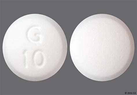 It is supplied by Glenmark Generics Inc. . G 10 white round pill